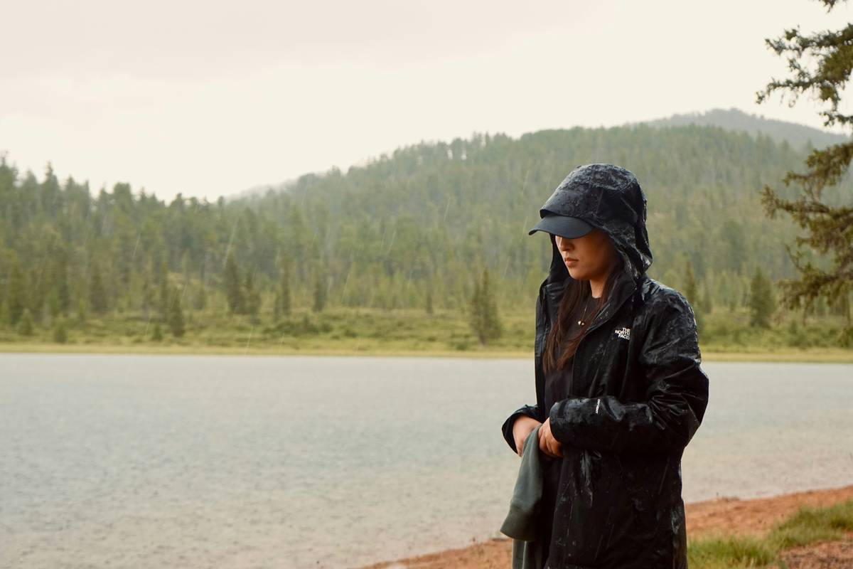 Lightweight packable rain poncho as an effective Umbrella Alternative for hikers and travelers